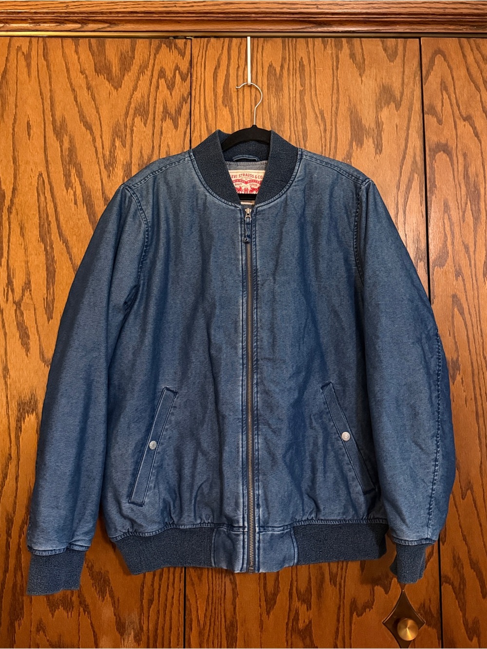 Levi’s XL Thermore 100g Insulated Denim Bomber Jacket Blue